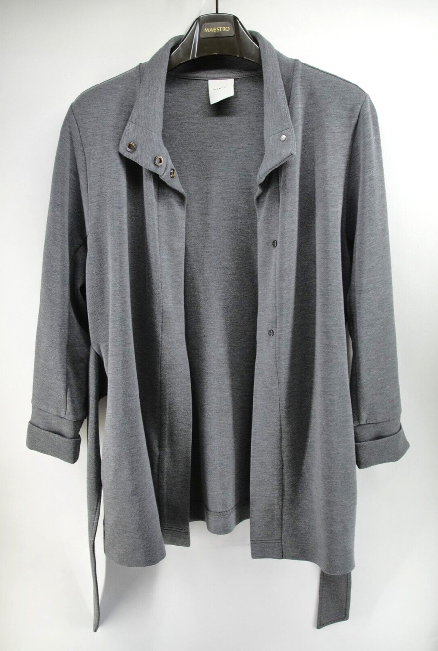 Varley women's Anset‎ Tie front jacket in gray Size Large